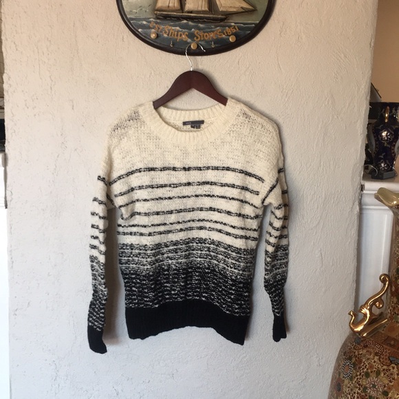 Vince Textured Stripe Wool Blend Sweater - Picture 3 of 14